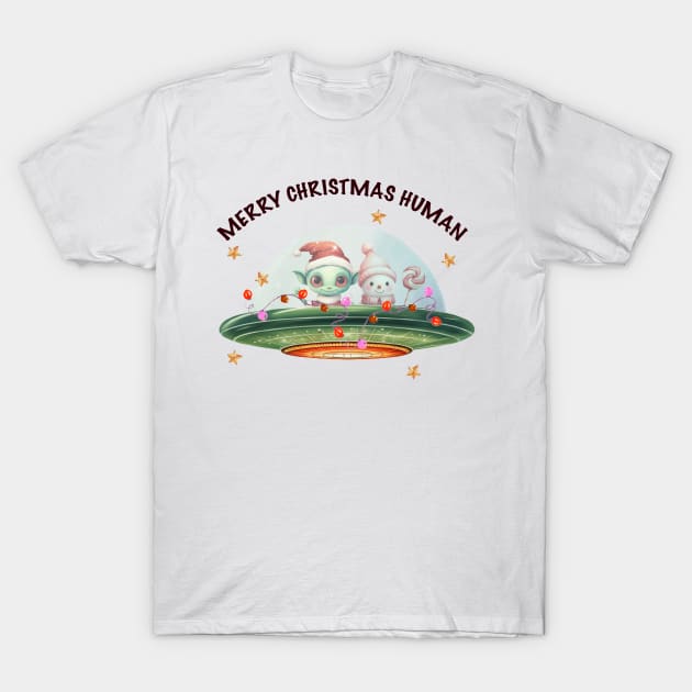 Merry Christmas Humans T-Shirt by MZeeDesigns